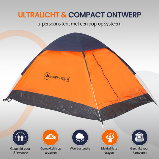 Hikemeister Dance Pop Up Tent - 2 persoons - 200 x 120 x 100 CM