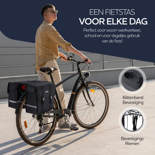 Hikemeister ® Roma - 43L Dubbele fietstas