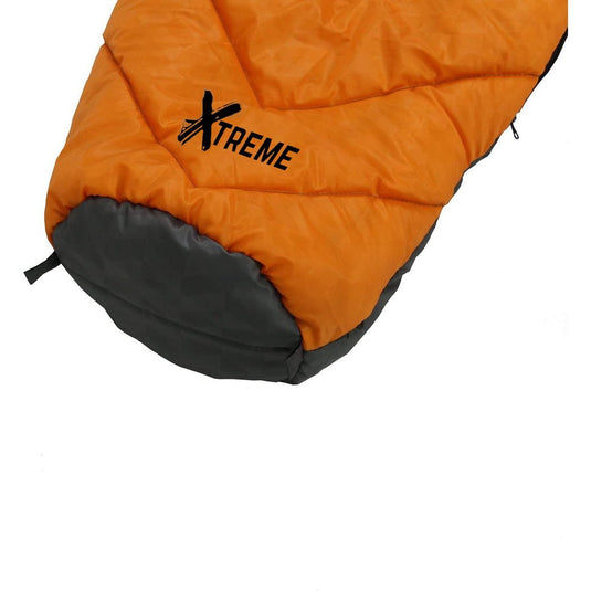 HikeMeister ® Mummy slaapzak Xtreme Oranje 1800 gram ! met katoenen binnen voering windstopper en thermokraag