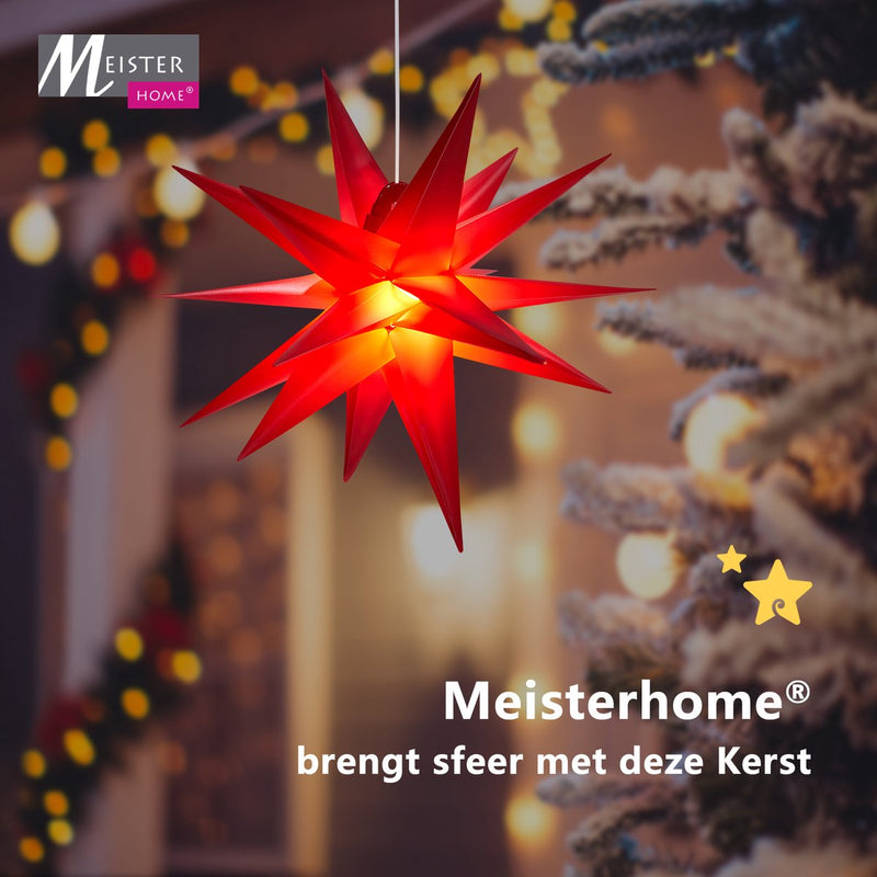 Load image into Gallery viewer, Meisterhome - LED Kerstster - 55 cm - Rood – met Led verlichting
