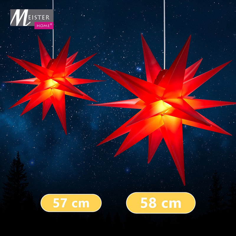 Load image into Gallery viewer, Meisterhome - LED Kerstster - 55 cm - Rood – met Led verlichting
