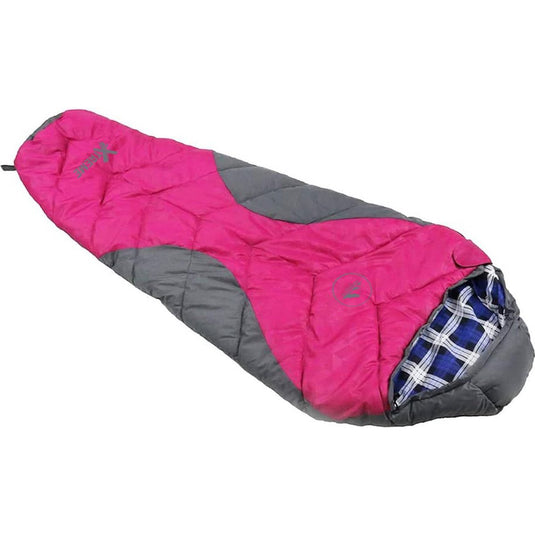 HikeMeister ® Mummy slaapzak Xtreme Fuchsia 1800 gram ! met katoenen binnen voering windstopper en thermokraag