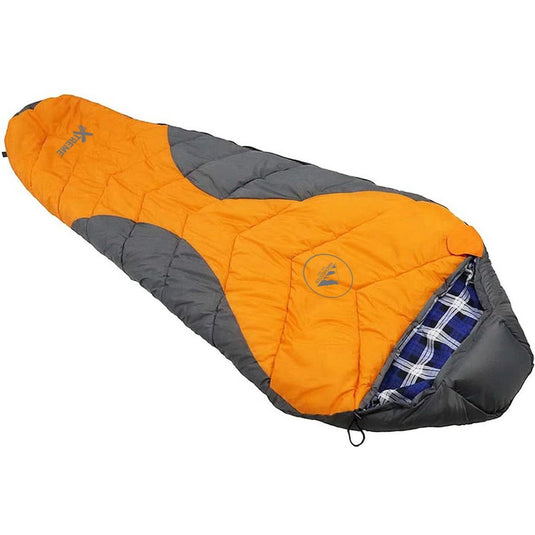 HikeMeister ® Mummy slaapzak Xtreme Oranje 1800 gram ! met katoenen binnen voering windstopper en thermokraag