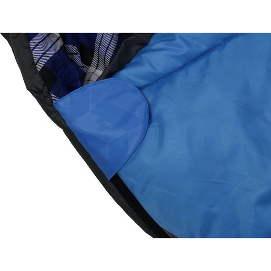 HikeMeister ® Mummy slaapzak Xtreme Blauw 1800 gram ! met katoenen binnen voering windstopper en thermokraag