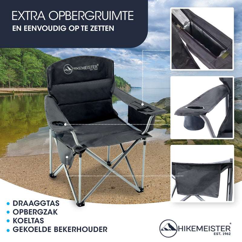 Load image into Gallery viewer, Hikemeister ® XXL Campingstoel, opvouwbare klapstoel tot 158 kg,
